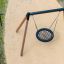 Single Swing (BNS 90cm) kulaté síťové houpadlo na hřišti s dřevěným rámem