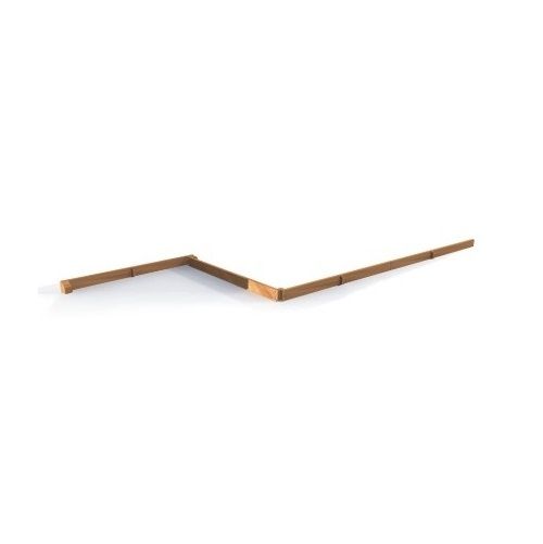 Larch Board Section Low vyrobený z dřevěných prken uspořádaných do pravého úhlu'
