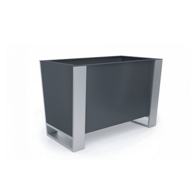 Ryga Flowerpot Dark v moderním obdélníkovém designu