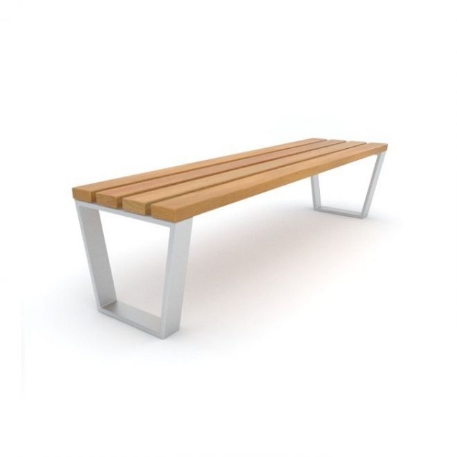 Ryga Bench w/o Backrest moderní dřevěný a kovový design