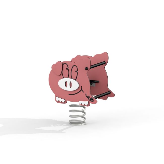 Piggy rocking růžová prasátková pružinová houpačka na hřiště