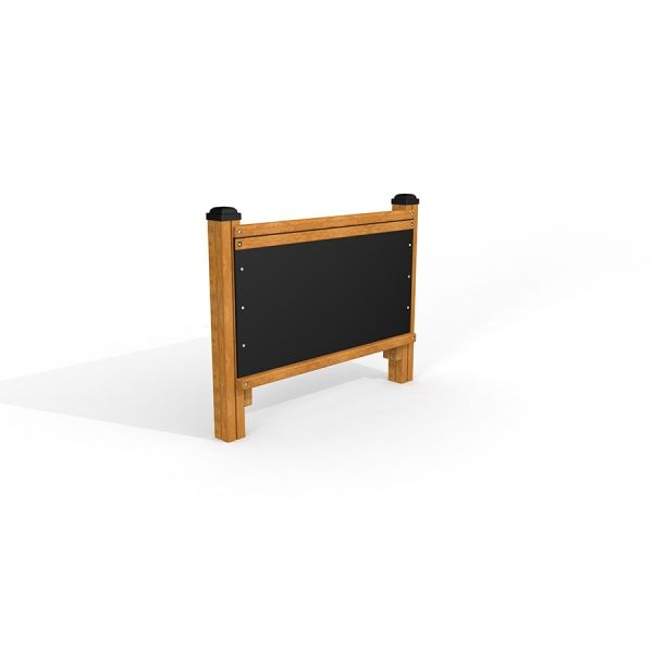 Dřevěný Blackboard pro venkovní hraní.