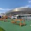 Trim Trail Nature II venkovní fitness dráha vedle moderní arény