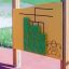 Dětská puzzle tabule s ilustracemi želv na hřišti.