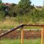 Dřevěný Agility Walk Ramp v parku.