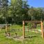 Venkovní Obstacle course sestava pro děti v parku.