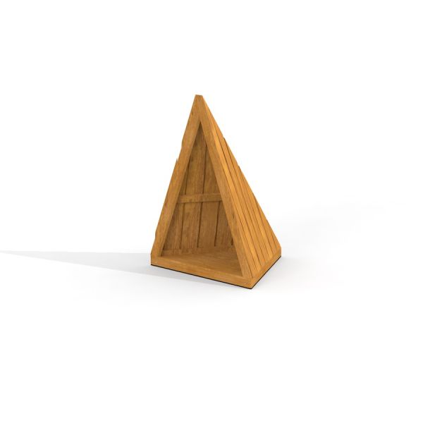 Dřevěný trojúhelníkový domeček Tipi Nature.