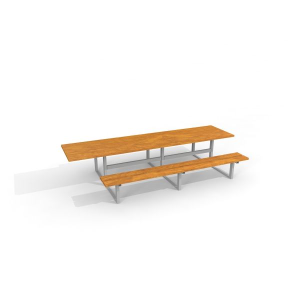 All Accessible Table & Bench 290 cm - dlouhý dřevěný piknikový stůl se sadou odpovídajících lavic