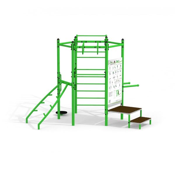Hexagon Training Set w/ Stairs venkovní fitness vybavení.