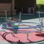 Bicycle merry-go-round herní vybavení se čtyřmi sedadly a řídítky