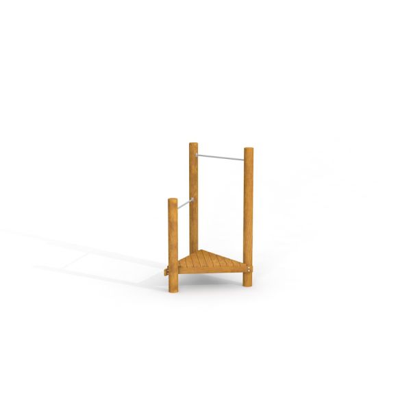 Gymnastic Bar w/ Wooden Deck pro dětská hřiště.