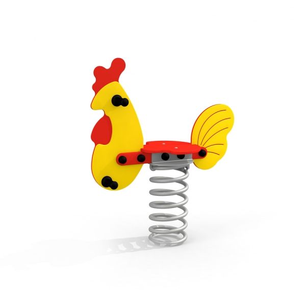 Dětská pružinová atrakce na hřiště ve tvaru kohouta, Rooster rocking