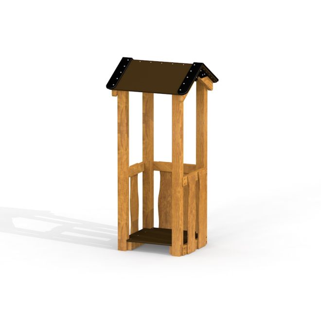 Bravo Modern Nature wooden house pro děti s černou střechou.