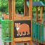 Forest Treehouse playhouse with slide dřevěná konstrukce a dekorace medvěda na hřišti