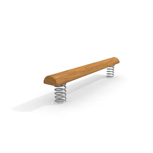 Balance hřištní vybavení s dřevěným trámem a kovovými pružinami