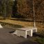 Skate rampa Double Quarter-Pipe v přírodním parkovém prostředí