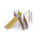 Young explorer with double slide