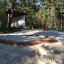 Sandbox with bark v lesním hřišti