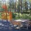 Sada Table & Bench Quadro ve venkovním parku.