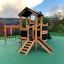 Tower Nature wooden playhouse with slide na hřišti