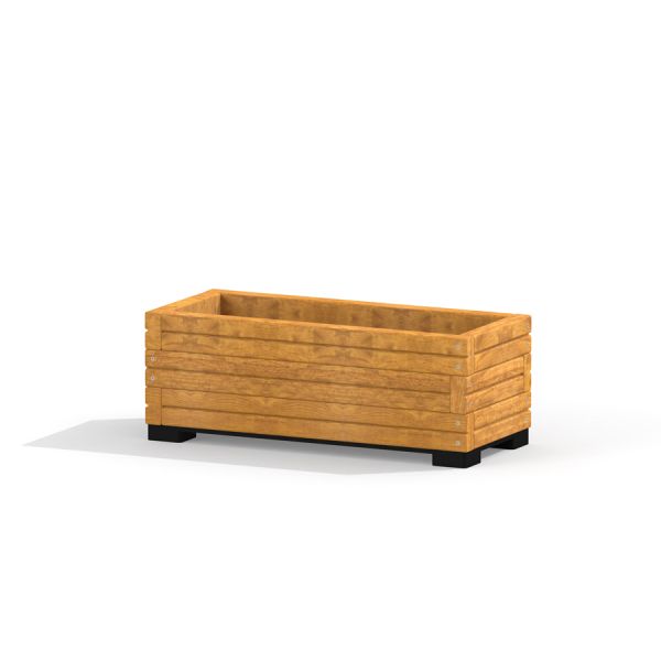 Wooden flowerpot II, obdélníkový dřevěný zahradní květináč.