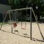 Swing Metal Frame (double swing) na pískovém hřišti.
