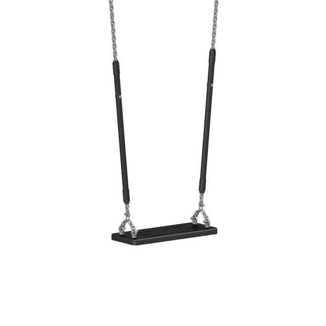 Swing seat: Safety seat v černé barvě s kovovými řetězy