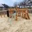 Panther wooden playhouse pro děti na pískovém hřišti