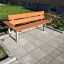 Bench, Steel Construction v zahradním prostředí