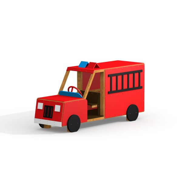 Červená Fire brigade truck herní konstrukce pro děti.