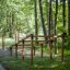 Climb Obstacle wooden ladder ve venkovním cvičebním parku