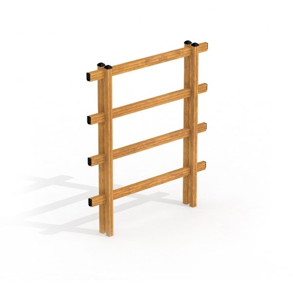 Step And Climb wooden ladder se čtyřmi příčkami.