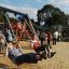 Děti si hrají na Double Swing with Tower playhouse with slide.