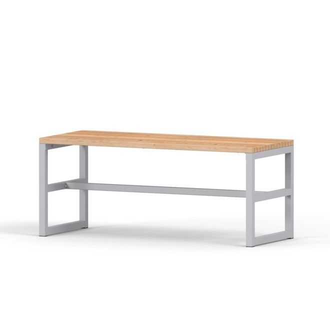 Kyoto Table s dřevěnou deskou a kovovým rámem pro sezení na hřišti