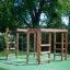 Chimpanzee wooden playhouse pro venkovní zábavu