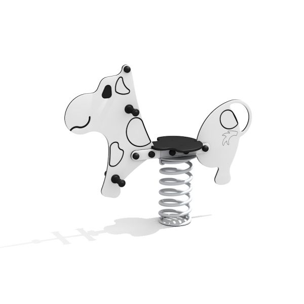 Cow rocking pružinový houpací prvek pro dětská hřiště.