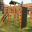 Climbing Kiosk Modern Nature wooden playhouse with slide na obytné zahradě