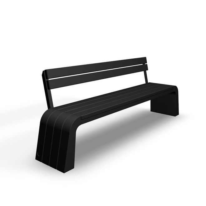 Moderní černé venkovní sezení Sydney Bench