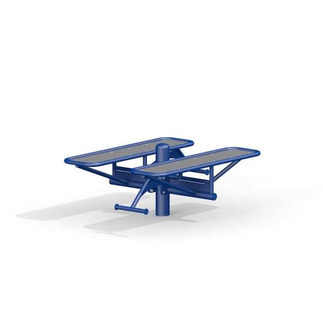 Double Bench hřišťové vybavení v modré barvě.