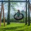 Bird Nest Swing with Tower (BNS 90 cm) playhouse with slide v zahradním prostředí