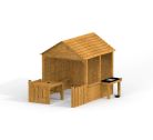 Wooden Garden Playhouse w/ Fencing